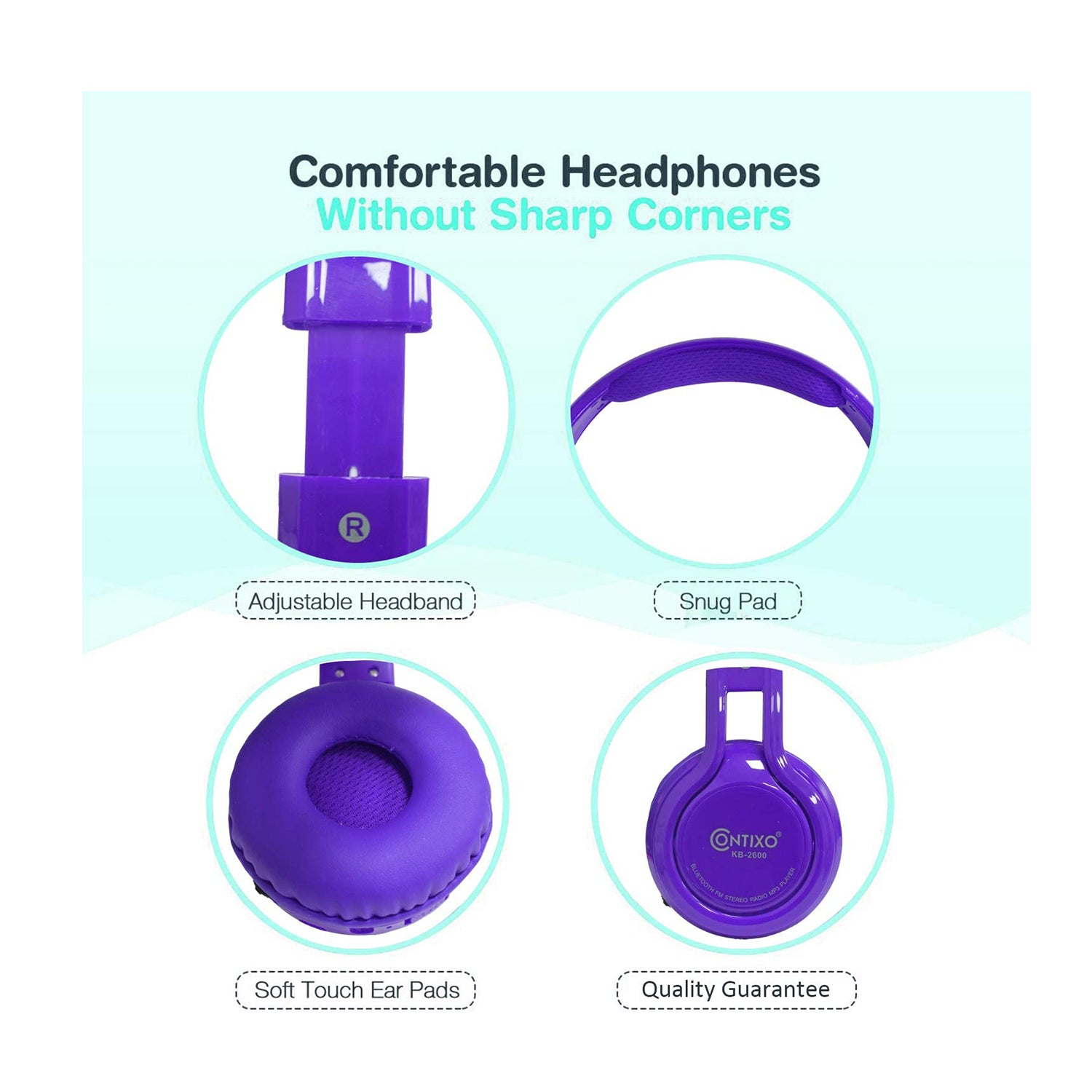Contixo KB-2600 Kid Foldable Wireless Bluetooth Headphones