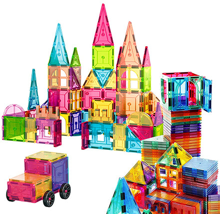 McDou Magnetic Building Blocks,Magnet Blocks Set,Kids Magnetic Toys,Rainbow  Magnetic Tiles Educational Set for Kids (80PCS)