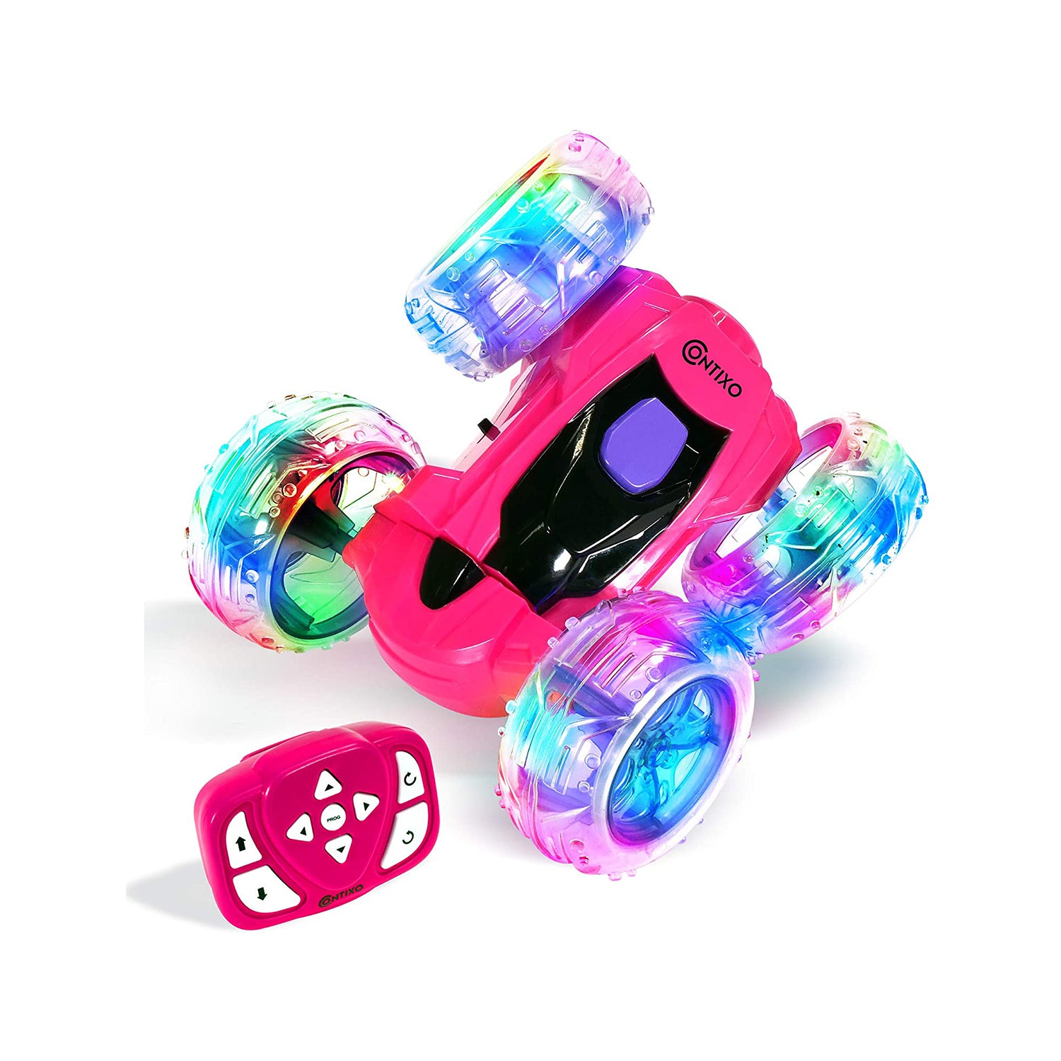 RC Stunt Spinning Toy Car para crianças, puxar para trás, rotação