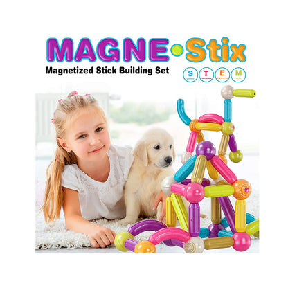 Contixo ST2 Magnetic Building Set 68-Piece STEM Toy for Creative Kids
