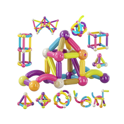 Contixo ST2 Magnetic Building Set 68-Piece STEM Toy for Creative Kids