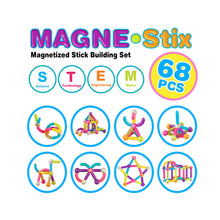 Contixo ST2 Kids Magnetic Stix Stick 68 PCs 3D Building Blocks