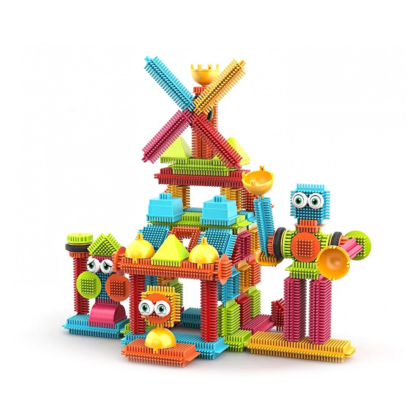 Contixo ST5 Bristle Shape STEM Blocks - 144 Pcs 3D Building Tiles Set