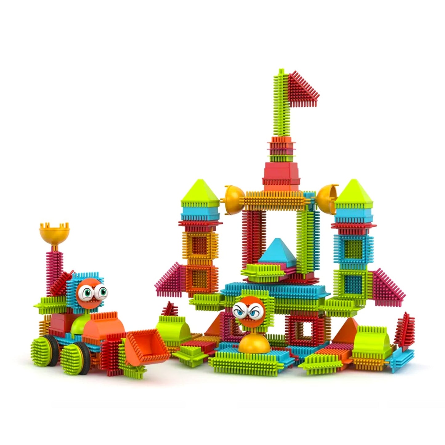 Contixo ST5 Bristle Shape STEM Blocks - 144 Pcs 3D Building Tiles Set