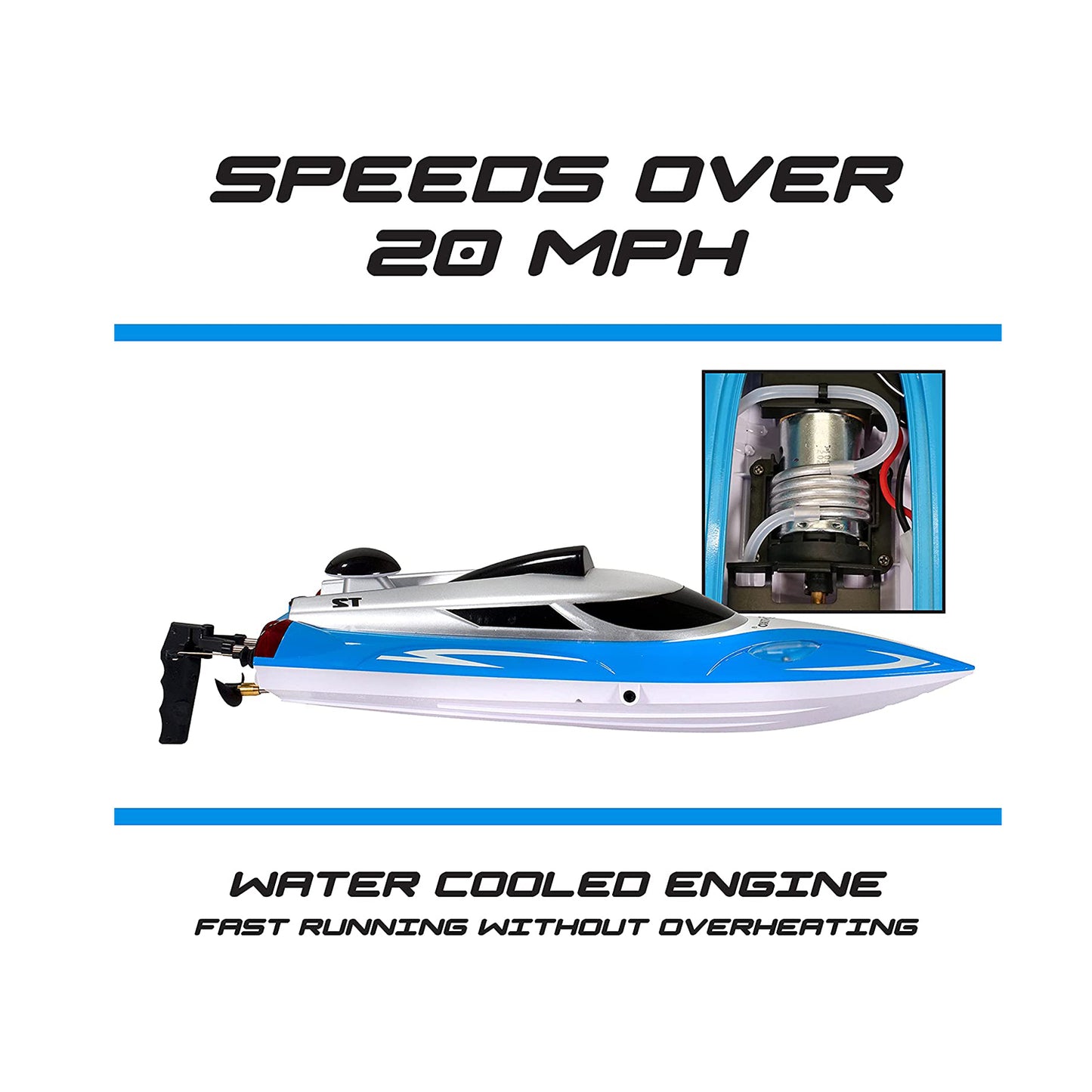 Contixo T2 Water Wizard RC Remote Control Speed Boat